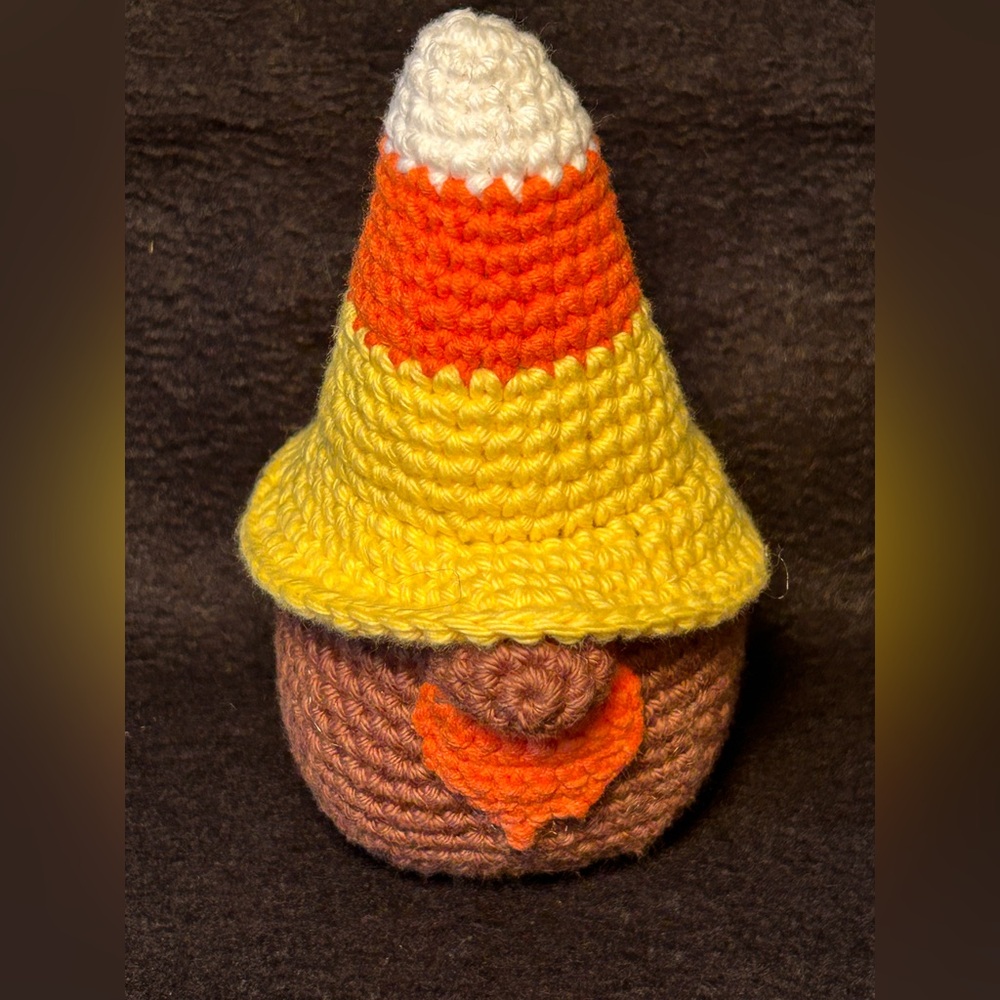 Handmade Crochet Candy Corn Gnome